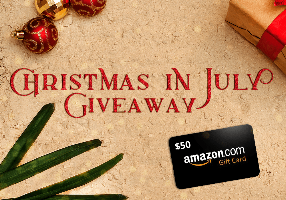 Christmas in July gift card Giveaway banner