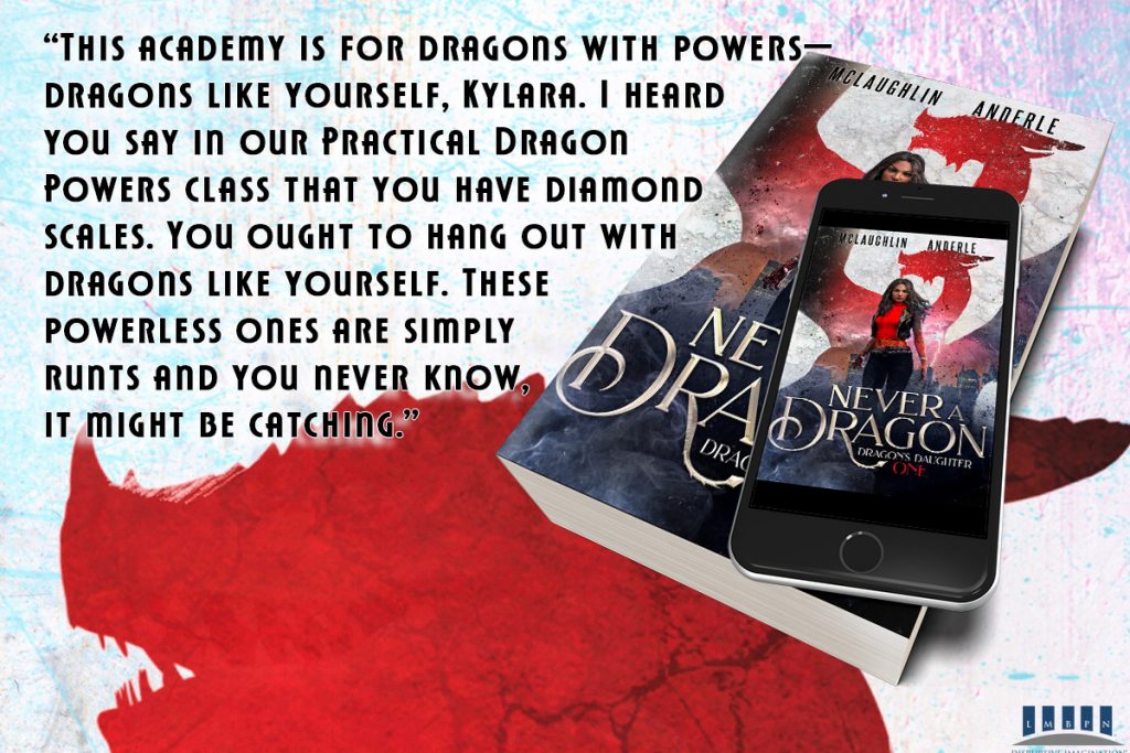 Never a dragon quote Banner